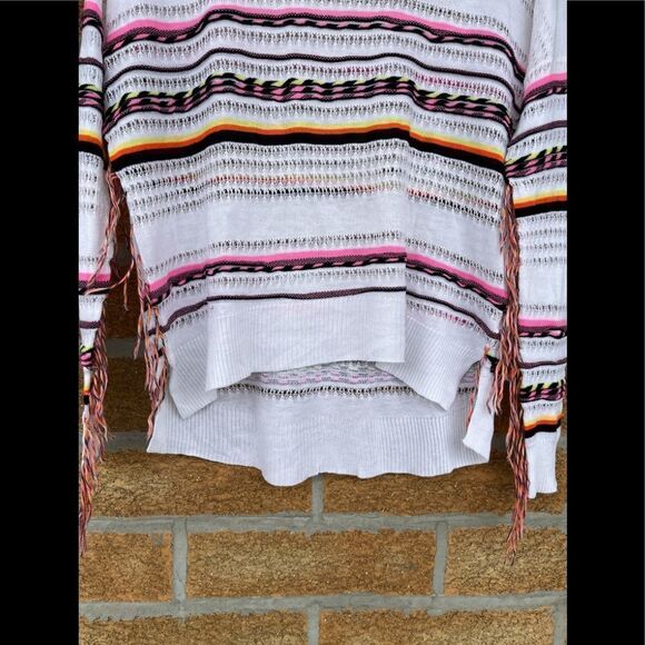 JOHN + JENN  fringe sweater XS - Picture 3 of 8